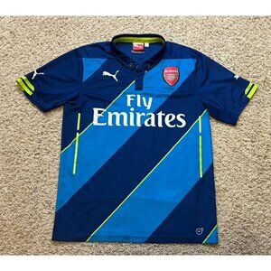 Arsenal FC Puma 2014-15 Blue Third 3rd Kit Jersey Shirt Adult Small Gunners